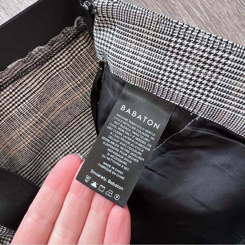 Babaton ivy trousers plaid‎ straight leg women’s size 8 - Picture 7 of 9
